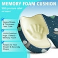 thumbnail image 5 of Premium Galaxy Pattern Memory Foam Seat Cushion Ergonomic Chair Pad for Office Chair, Car, Airplane & Bleachers Sciatica, Tailbone Hip & Back Pain Relief - Chair Cushion for Long Office Workers., 5 of 5