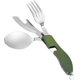 thumbnail image 1 of Stainless Steel Camping Cutlery Folding Cutlery 10cm Army Green Removable Tableware, 1 of 5
