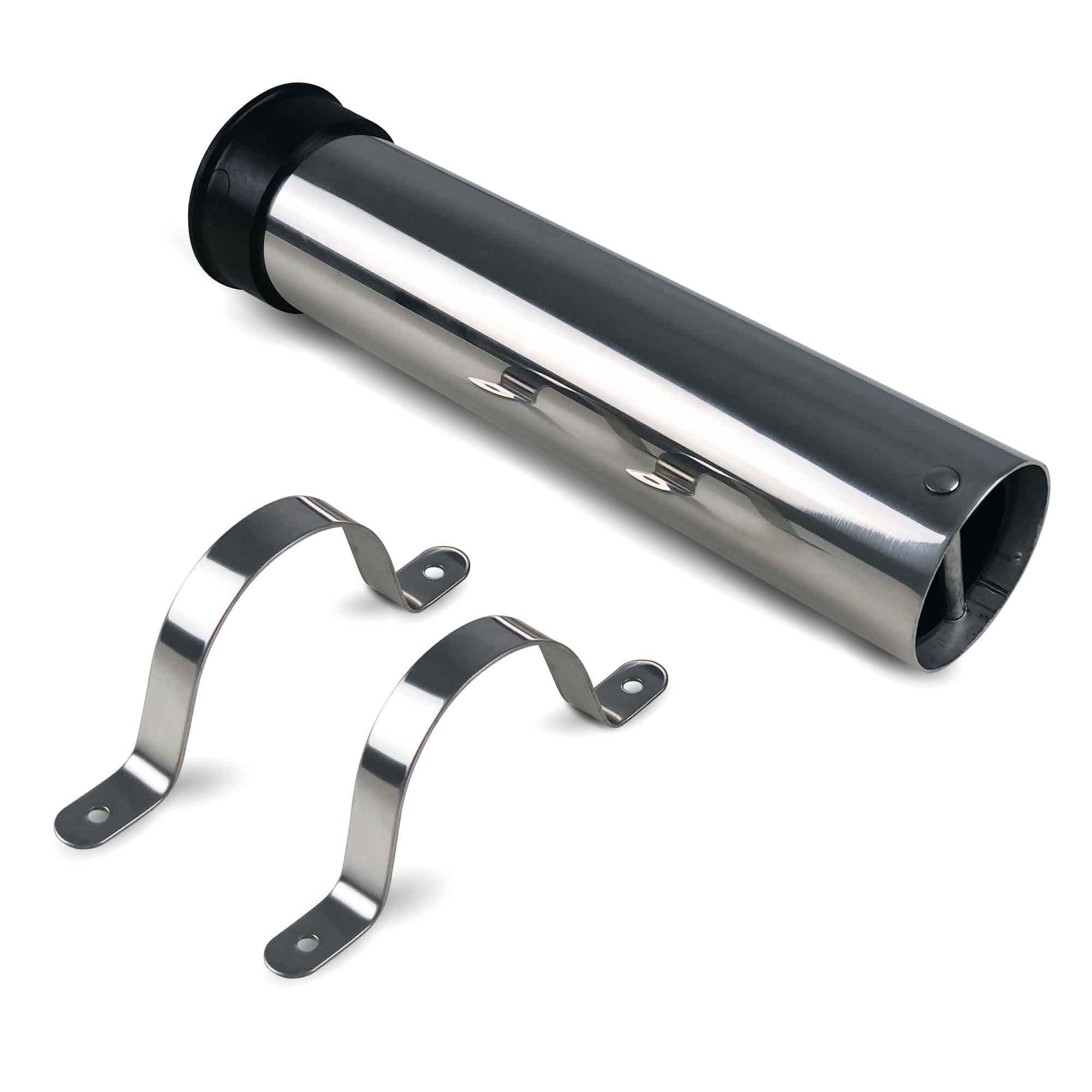 Five Oceans Stainless Steel Marine Side Mount Vertical Rod Holder with