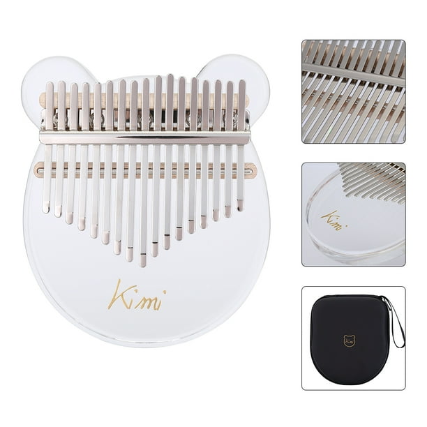 Kimi Kalimba Acrylic Thumb Piano 17 Keys with Tuner Hammer Gig Bag Specification Acrylic Kalimba