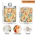 thumbnail image 5 of Yayeee 4 Pack Qtip Holder Bathroom Cotton Swab Canister with Lid Clear Dispenser Set, Orange Autumn Leaves, 5 of 6