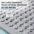 thumbnail image 4 of Bathtub Mat Non Slip Bath Mat for Tub Shower Mat Dinosam Bath Tub Mat 16 x 35 Extra Long Rubber Bath Mat, Suction Cups, Drain Holes, Machine Washable Bathroom Mat,Gray, 4 of 8