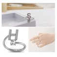 thumbnail image 3 of Copper Capital Letter Open Ring Portable Adjustable Rings Indoor Outdoor Office Shopping Decorative Makeup Jewelry Gift H, 3 of 5