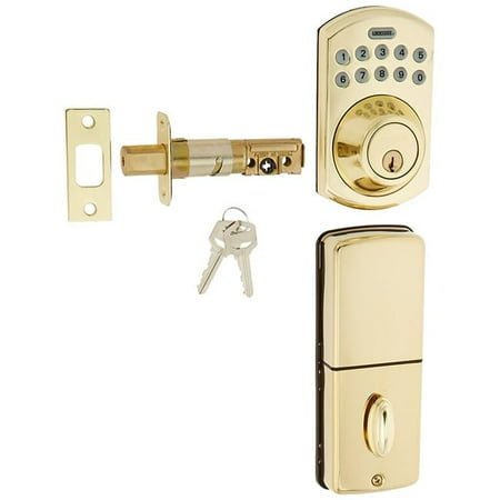 Lock State LS-DB550-PB Electronic Keypad Deadbolt, Polished Brass