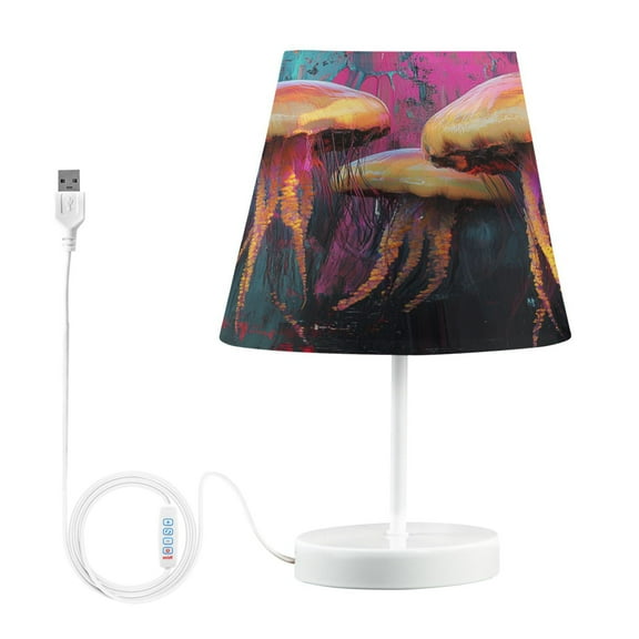 BZSMCE Table Lamp Creative Jellyfish Colorful Simple Pattern Night Light