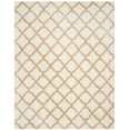 thumbnail image 2 of SAFAVIEH Indie Careen Geometric Polyester Shag Area Rug, Ivory/Light Beige, 9' x 12', 2 of 7