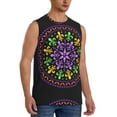 thumbnail image 2 of Bingfone Mardi Gras5 Pattern Men's Tank Tops Workout Sleeveless Tee Shirts Running Beach Tanks for Men-Large, 2 of 8