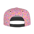 thumbnail image 4 of Daiia Donut print Flat Bill Hats Flat Brim Trucker Cap Baseball Cap Adjustable Classic Low Profile Hat Unconstructed Plain Cap, 4 of 9