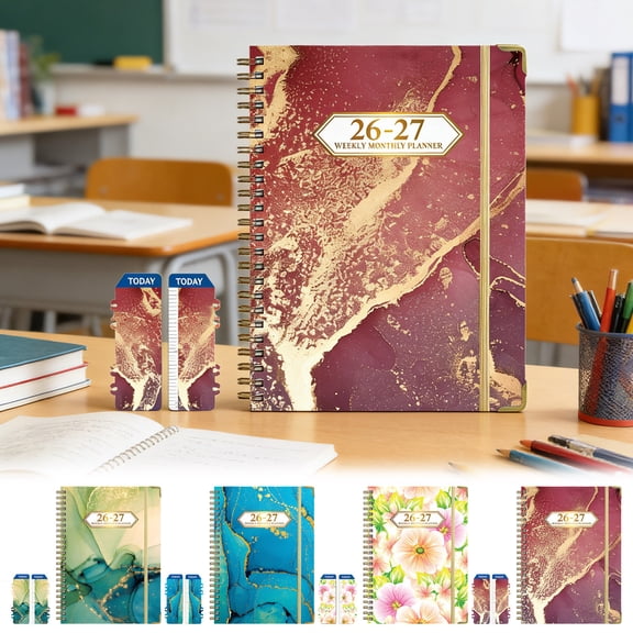 Moocorvic Planner 2026-2027,12 Month Daily Weekly and Monthly Calendar Planner Notebook for Office School Supplies
