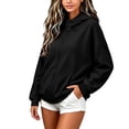 thumbnail image 6 of ITSAME Girls Full Zip Hoodie (5-16) Long Sleeve Solid Color Casual Comfort Hooded Sweatshirt with Pockets Size 7, 6 of 8