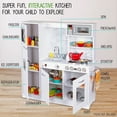 thumbnail image 2 of Lil' Jumbl Kitchen Set for Kids, Pretend Wooden Kitchen Playset, Realistic Sound, Pots & Pan, 2 of 9