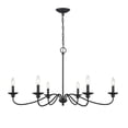 thumbnail image 3 of Millennium Lighting Inc Millennium Lighting Delvona 6 Light Chandelier in Modern Gold or Matte Black Matte Black 20.75 Painted, 3 of 11