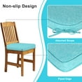 thumbnail image 6 of BPS Outdoor Dining Chair Cushions Set of 2, Waterproof Patio Furniture Seat Cushions, Outdoor Chair Pads with Ties, 20 x 19 inch, Aruba Blue, 6 of 8