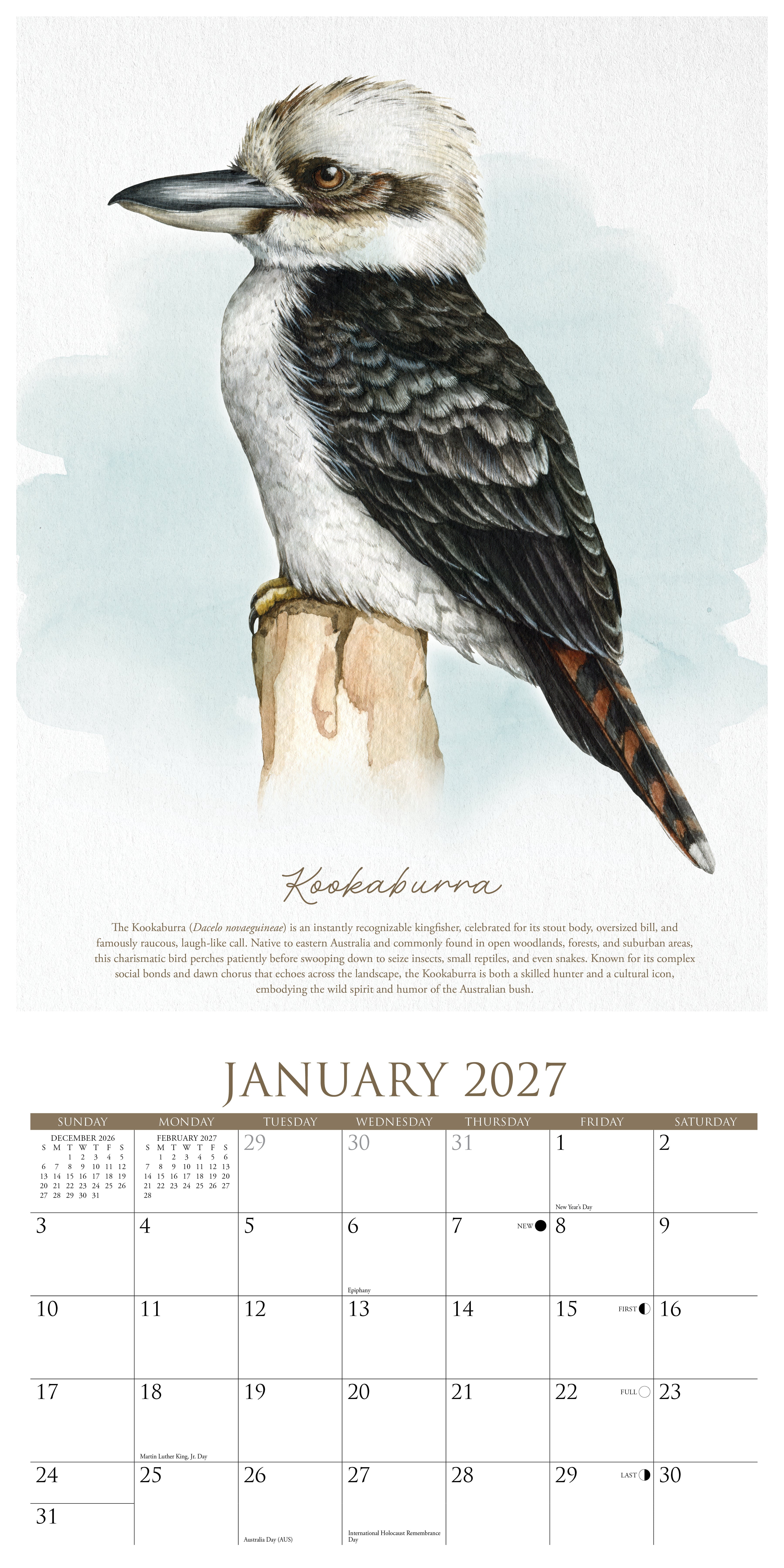 Willow Creek Press, The Art of Birds 2027 Wall Calendar