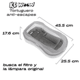 thumbnail image 2 of KE WOOW Tortuguero Grande, Tanque para Tortugas, Habitat para Reptiles y Cangrejos, Ermitaños. Anti-escapes, color gris KE WOOW Tortuguero anti escapes, 2 of 8