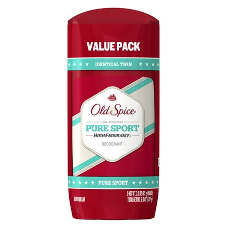 (2 twin packs) Old Spice High Endurance Pure Sport Deodorant for Men 3 (Best Hypoallergenic Mens Deodorant)