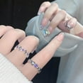 thumbnail image 4 of 2 Pieces Adjustable Rings Rhinestone Engagement Rings Rings Aesthetic Jewelry Alloy, 4 of 8