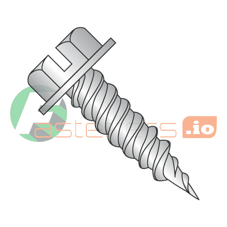 

#8 x 3/4 Self-Piercing Screws / Slotted / Hex Washer Head (1/4 AF) / 18-8 Stainless Steel (Quantity: 3 000 pcs)