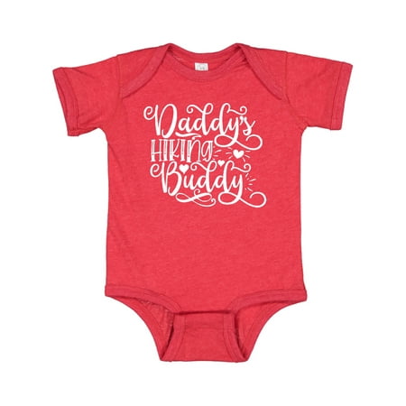 

Inktastic Daddy s Hiking Buddy with Hearts Gift Baby Boy or Baby Girl Bodysuit