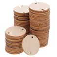 thumbnail image 1 of 100 Pcs Tranches de Bois Rondes Non Finies Tranches de Bois DIY Pièces de Bois Vierges Décor, 1 of 9
