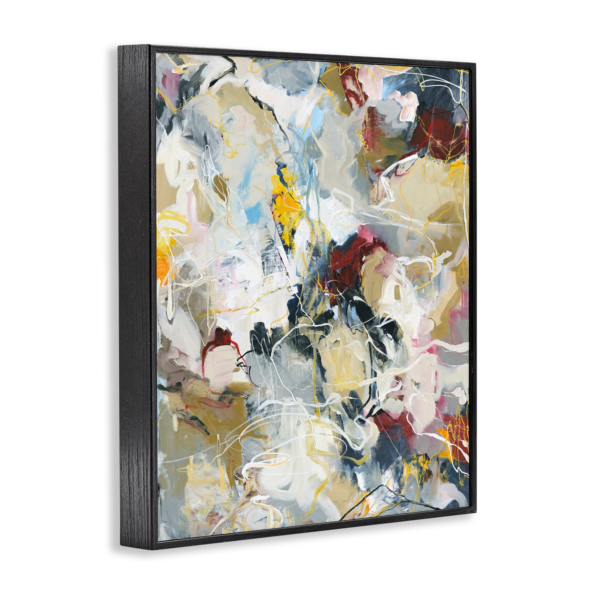 Energetic Frequency Abstract Black Framed Giclee Art, design by Design Fabrikken