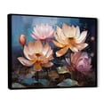 thumbnail image 2 of Designart "Pure Blossoms Of Lotus I" Lotus Floater Framed Canvas Prints, 2 of 5