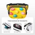 thumbnail image 5 of Zufioo Easter eggs (2) Print Square Double Layer Waist Bag, Durable & Stylish Fanny Pack with Zippered Pockets and Adjustable Strap for Outdoor & Daily, 5 of 9