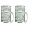 thumbnail image 2 of 24 Pc Clear Shower Hooks Rings Plastic Curtain Rod Clips Round Drapes Bathroom, 2 of 2