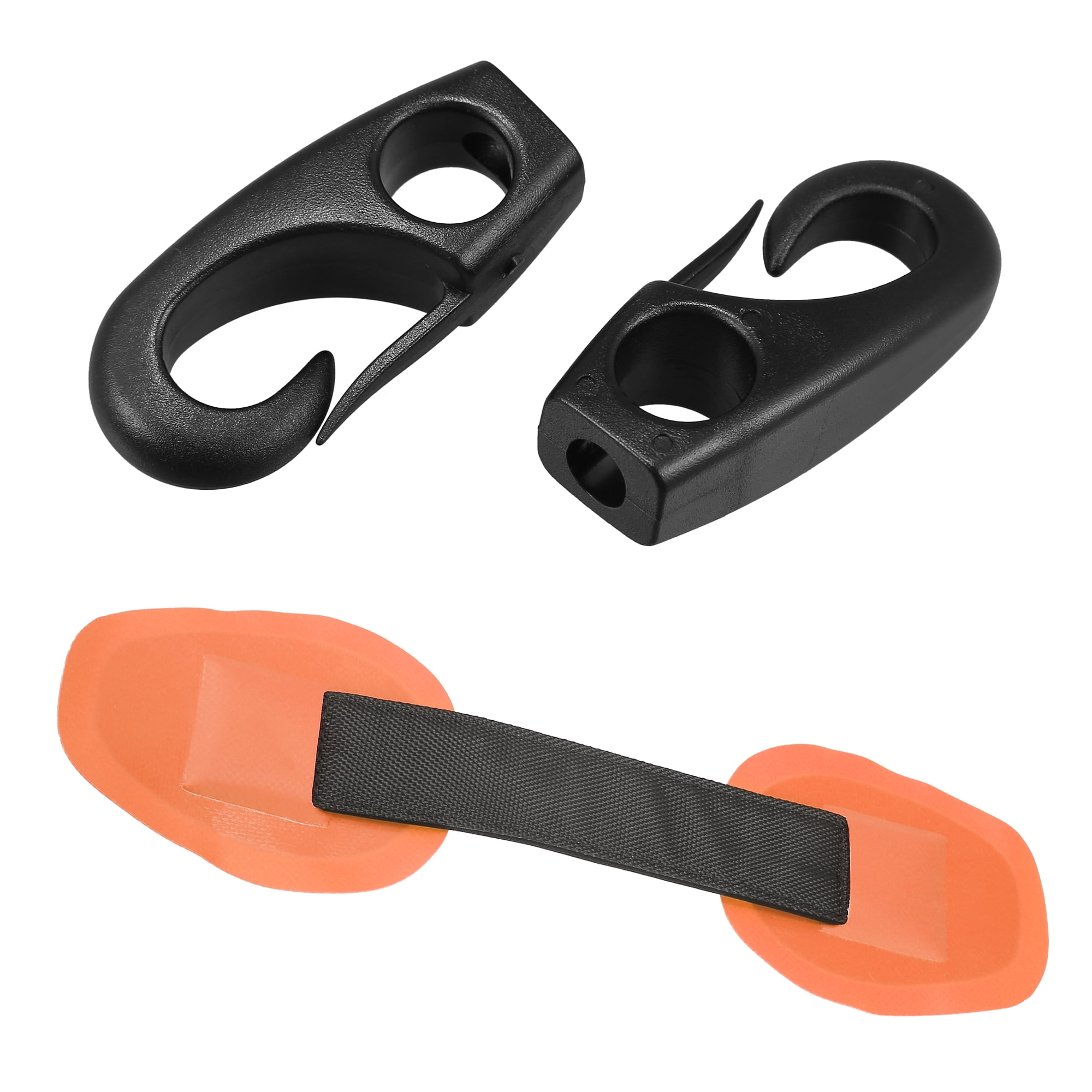 6pcs 8cm Orange D Ring Patch Stainless Steel Round Shape D Ring Pad Set for Inflatable Boat Kayak with Hooks Handle