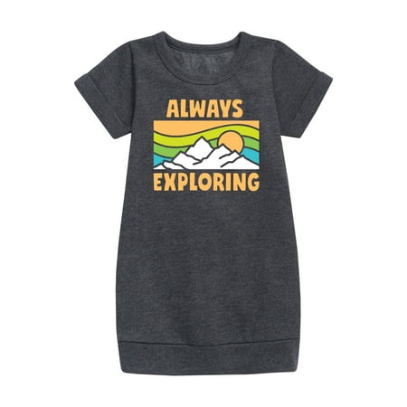 

Instant Message - Always Exploring - Toddler & Youth Girls Fleece Dress