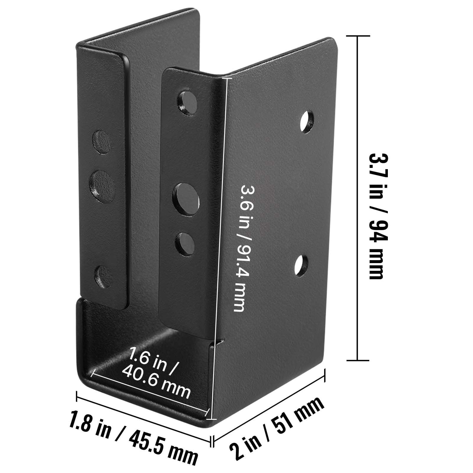 Powder-Coated Concealed Joist Hangers for 2x4 Lumber, 24-Pack – Corrosion Resistant Brackets for Swing Sets, Pergolas & Outdoor Structures