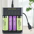 thumbnail image 2 of Battery Charger Smart 4 Slots Cell Charging Adapter 18650 Lithium Rechargeable Battery Charger, 2 of 7