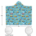 thumbnail image 3 of Wearable Blanket,Cartoon Construction Vehicles Helicopters Hooded Wearable Flannel Blanket for Adults & Teens with Buckle,Winter Poncho Shawl Wrap Cape,50"x60", 3 of 5