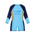 thumbnail image 5 of Gelikeya Boys UPF 50+ Long Sleeve One-Piece Swimsuit for Kids Water Sports Surfing Swimming Rash Guards Z01 Blue, 5-6 Years, 5 of 6