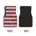 thumbnail image 2 of Honeii America Flag Glitter Print Car Foot Mat Four-Piece Set - Front & Rear Universal Car Floor Mats for SUVs, Trucks, Sedans, 2 of 7