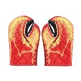 thumbnail image 1 of Guantes de cocina resistentes al calor Forro de con lazo colgante garra de cangrejo guantes para hornear, cocinar, asar barbacoa Sunnimix Horno mitones resistente al calor, 1 of 8