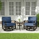 thumbnail image 1 of Juego de muebles de patio Kurapika Outdoor de aluminio, 3 piezas, 1 of 9