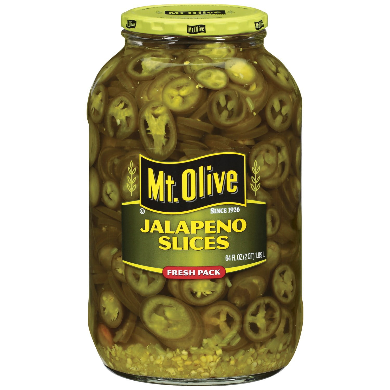 Mt Olive Jalapeno Slices, 64 FL OZ (Pack of 6)