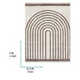 thumbnail image 3 of Livabliss Washable Rugs for Living Room, 5x7 Fossay Shag Modern Light Beige Area Rug, Bedroom Dining Room Home Decor Stain Resistant Carpet (5'3" x 7'), 3 of 7