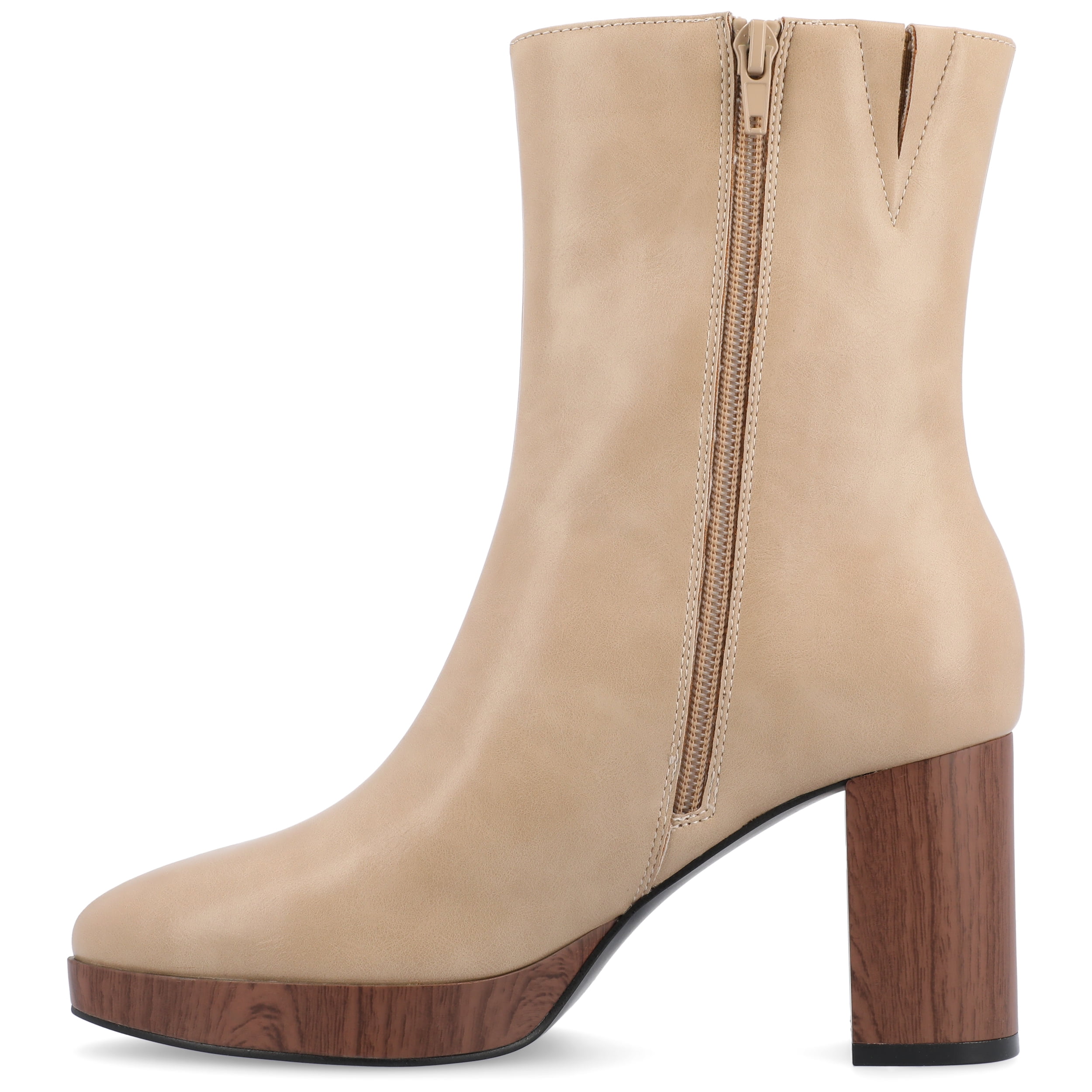 Journee Womens Romer Platform Almond Toe Booties, Widths Available