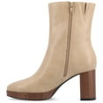 thumbnail image 3 of Journee Womens Romer Platform Almond Toe Booties, Widths Available, 3 of 10