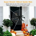 thumbnail image 3 of 59" Halloween Giant Spider Decorations, Scary Fake Spider with Tarantula Mega Spider Web and Flexible Legs, for Outdoor, Indoor, Haunted House, Porch, Yard, Black, 3 of 8