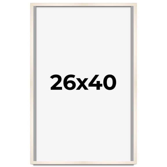 26x40 Frame White Wheat Solid Wood Picture Frame | Moulding Width 0.75 Inches | Interior Depth 0.5