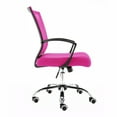 thumbnail image 3 of Modern Home Zuna Mid-Back Office Task Chair - Ergonomic Back Supporting Mesh Back Desk Chair (Black/Pink), 3 of 7