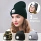 thumbnail image 3 of Gorro con luz LED Unisex, gorro de punto con lámpara de cabeza, linterna recargable por USB, gorros de pesca, 3 of 4