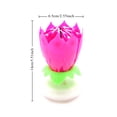 thumbnail image 2 of Goyunwell 2-Piece Flower Lotus Music Rotatable Birthday Candles, Pink, 2 of 7