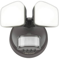 Mr Beams Wired Pro 2-Head Outdoor Motion Sensing LED Security Light, 2700 Lumens, Bronze