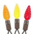 thumbnail image 3 of Novelty Lights 70 Light C6 LED Fall Thanksgiving Mini Light Set,Outdoor Lighting Patio Party String Lights, Yellow/Red/Orange, Brown Wire, 24 Feet, 3 of 5