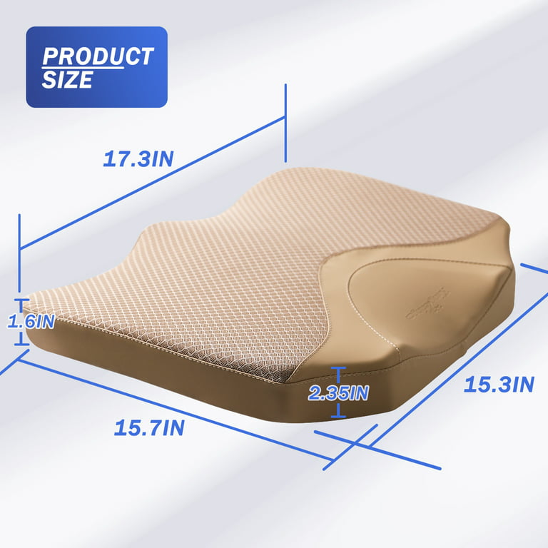 KINGLETING Car Seat Cushion, Driver Seat Cushion for Height, Universal Fit  for Most for Auto SUV Truck,Provides Good Driving Visibility (Beige)