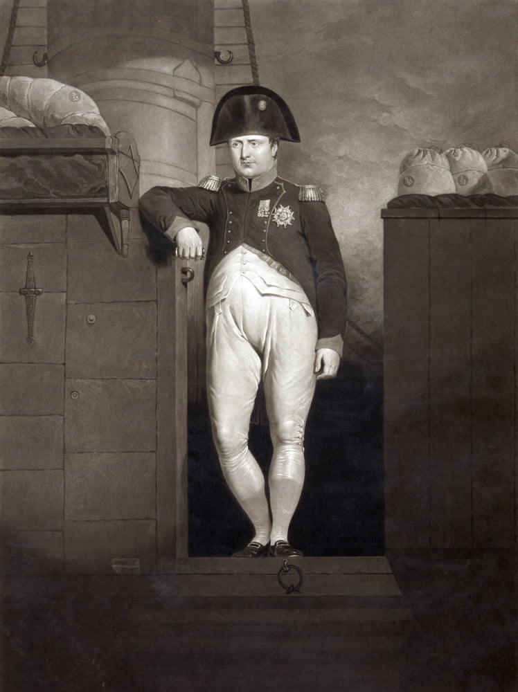 Napoleon I Napoleon Bonaparte 1769 1821 French Emperor General On Gangway Of Hms Bellerophon After Reaching Plymouth Sound August 1815 When Napoleon Was En Route To Santa Helena From A Painting By Cha